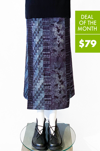 Overlap Skirt in Blue Palenque Roma