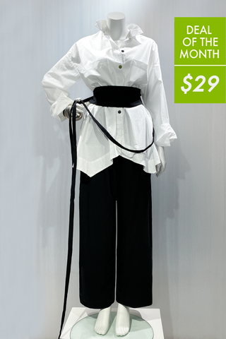 Obi Belt in Black Roma