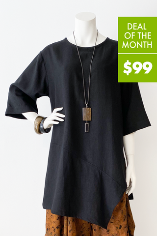 Nagano Tunic in Black Roma