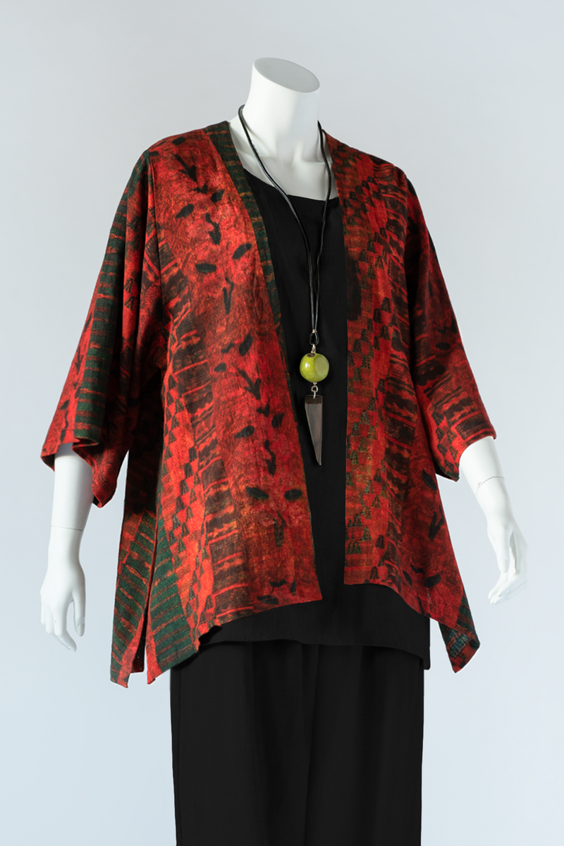 Short Kimono Jacket in Palenque Roma KALIYANA.COM