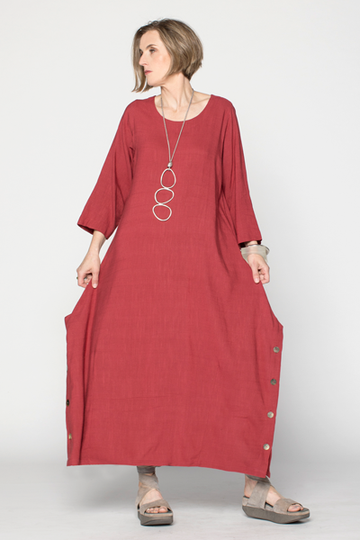 Dana Dress in Raspberry Papyrus