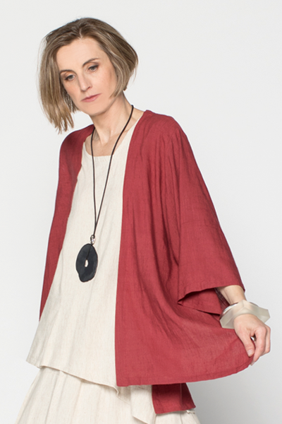 Red 2025 kimono jacket