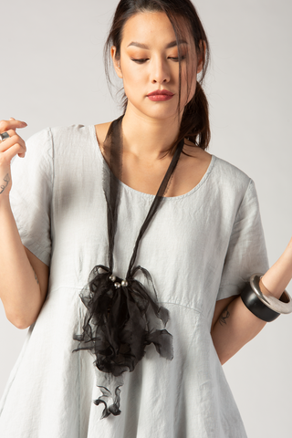 Robert Wan Tahitian Pearl Necklace in Black Silk