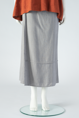 Pocket Overlap Skirt in Silver Roma