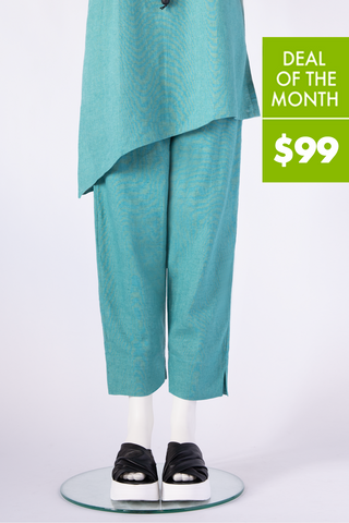 Narrow Crop Pant in Seabreeze Roma