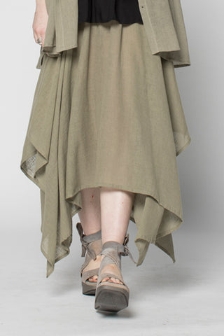 Moka Skirt in Sage Lino