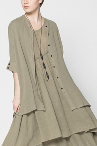 Lalu Shirt in Sage Lino