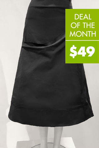 Big Pocket Skirt in Black Smooth