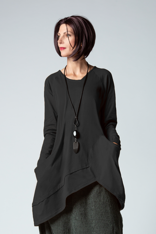 L/S Meteor Tunic in Black Tokyo