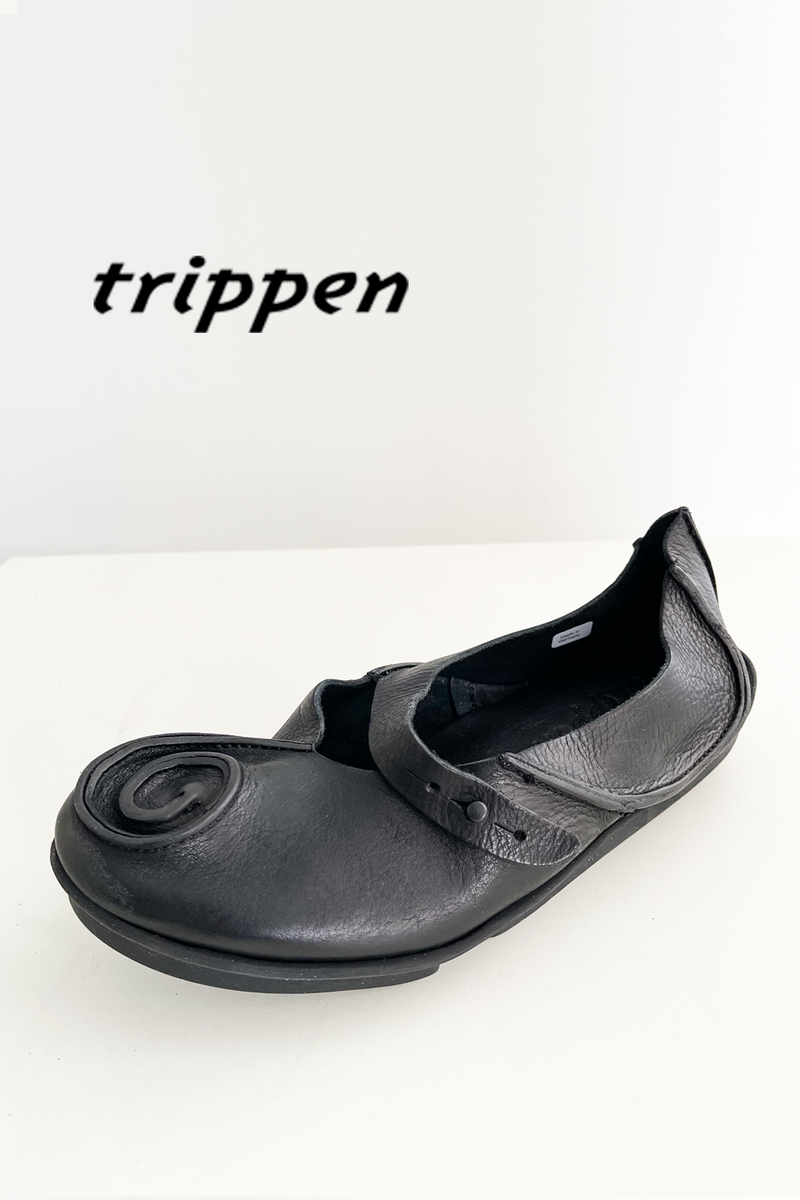 Trippen SNK in Black KALIYANA.COM