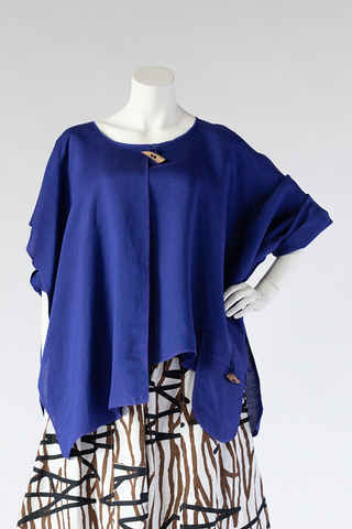 Caicos Top in Cobalt Limon