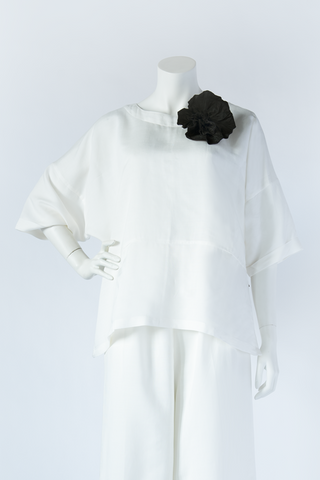 Short Top in Ecru Limon