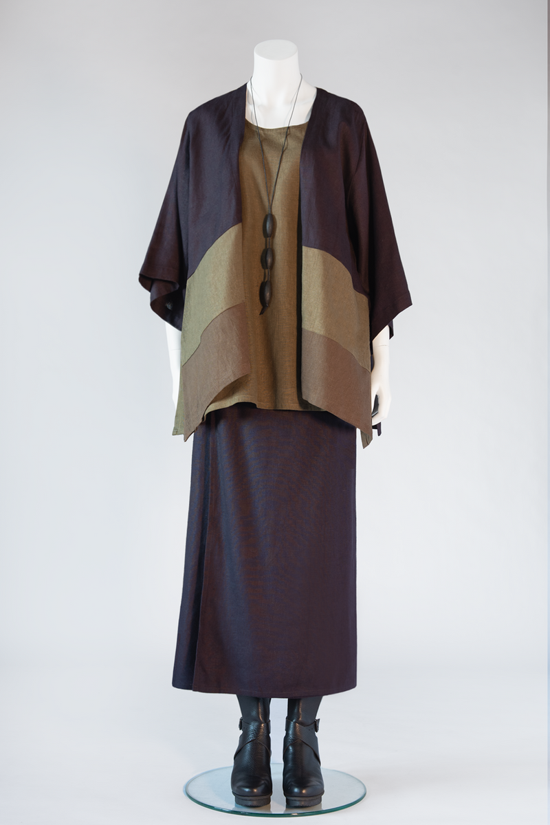 Shown w/ Short Kimono Jacket and Overlap Skirt