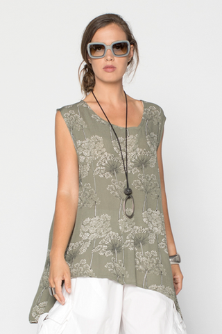 Kura Top in Wildflower Crinkle