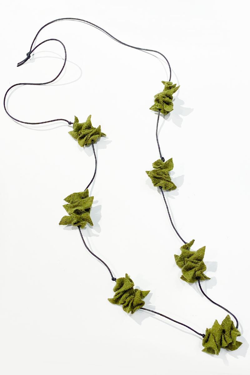 Origami Necklace in Chartreuse Felt