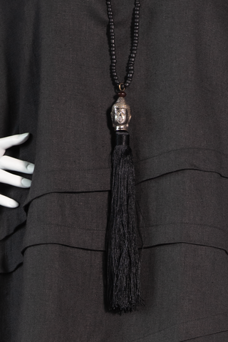 Buddha Necklace in Silver Tone