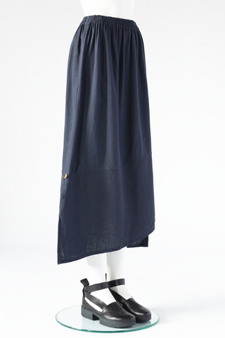 Diagonal Skirt in Navy Roma
