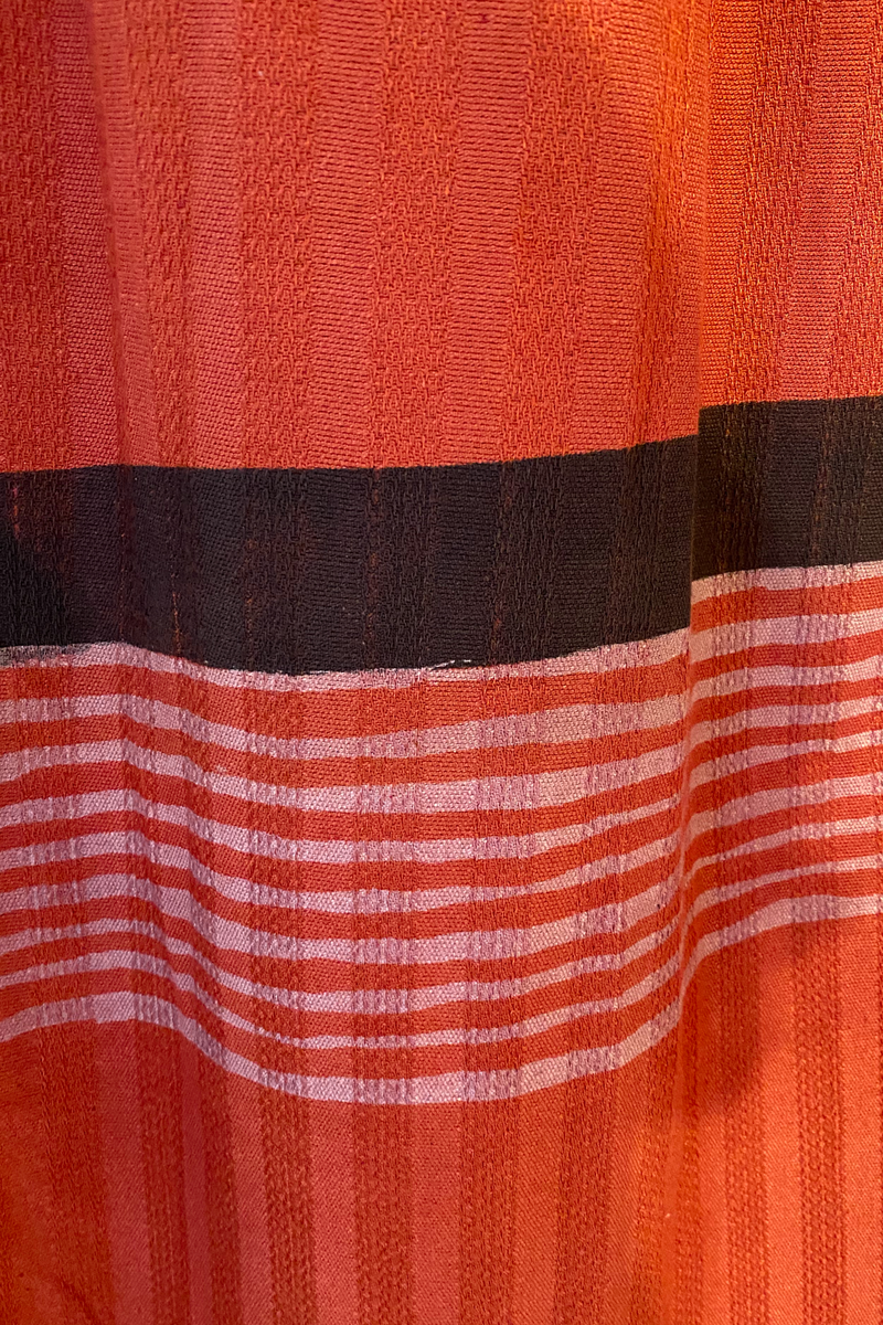Red Stripe Fabric Detail