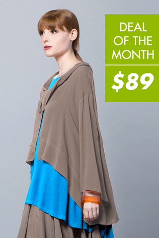 Ginko Jacket in Mushroom Rafina Crinkle